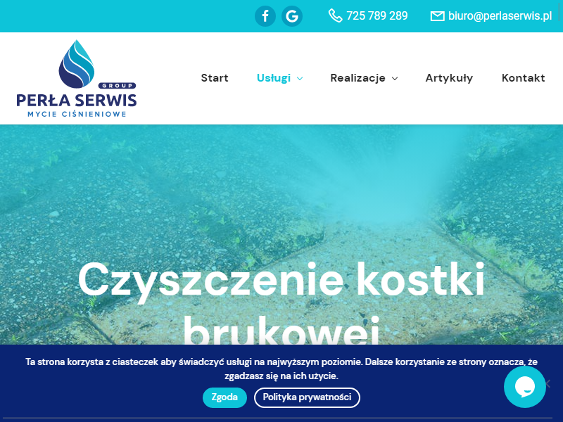 Czyszczenie i mycie kostki brukowej